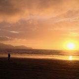 Sunset walk (Peka Peka, New Zealand)
